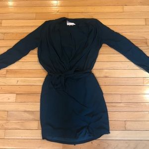 Dark Green Wrap Dress From Revolve